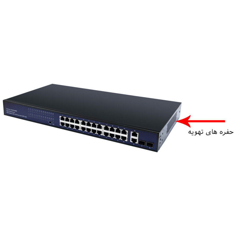 سوئیچ 24پورت PoE گیگابیت اینوورس IN-10024GP-2C