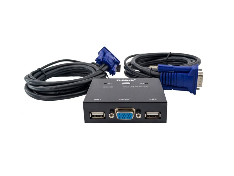 سوییچ KVM با 2 پورت مدل KVM-222 دی-لینک
