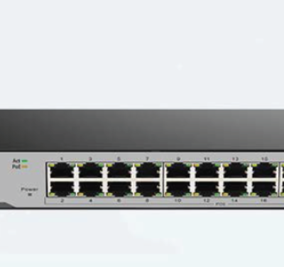 24 Port Gigabit Unmanaged POE Switch with 2 SFP ports 250 watts